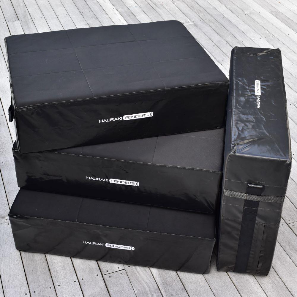 Hauraki Hurricane Fenders - Heavy duty solid foam boat fender - fleece on hull side