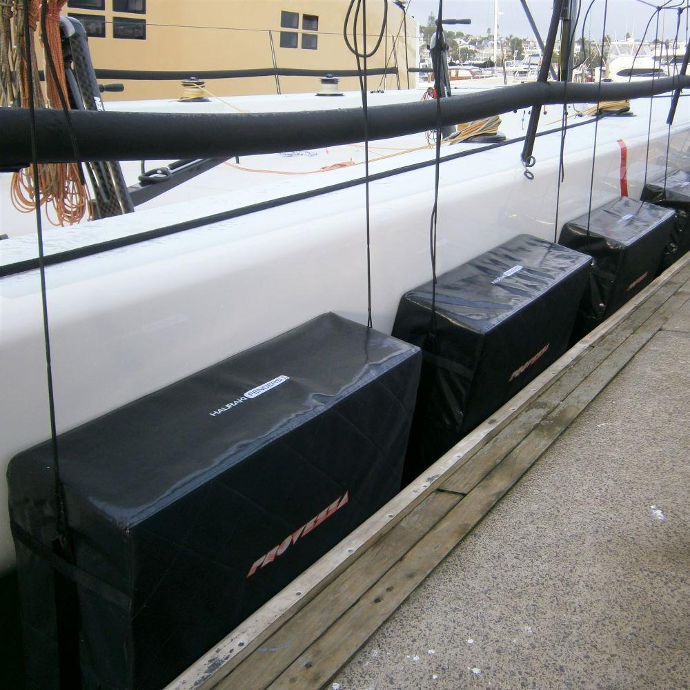 Hauraki Hurricane Fenders - Heavy duty solid foam boat fender - quilted fleece on both sides